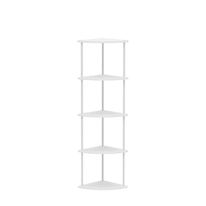 Bücherregal für Kinder, Eckregal, rustikales Braun, 5 Schichten