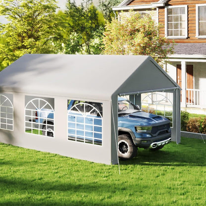 Partyzelt 4x6m Grau – Wasserdicht & Stabil für Garten & Events