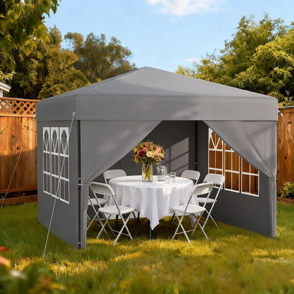 Faltpavillon 2.5x2.5 Wasserdicht & Stabil mit Seitenwänden