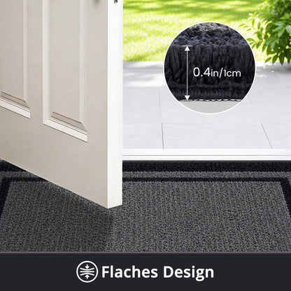 Fußmatte Innen rutschfest 60x90 cm – Schwarzgrau