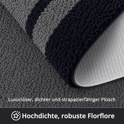 Fußmatte Innen rutschfest 60x90 cm – Schwarzgrau