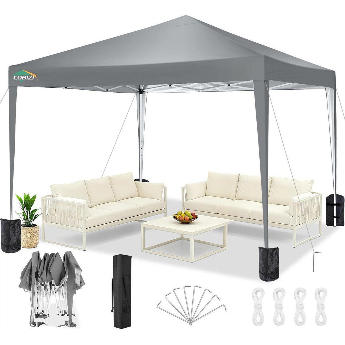 Faltpavillon 3x3 Wasserdicht – Stabil & Winterfest für Garten & Events