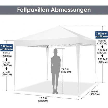 Faltpavillon 3x3 Wasserdicht – Stabil & Winterfest für Garten & Events
