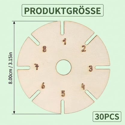 Kumihimo Flechtscheiben Set – 30 Teile zum Freundschaftsbänder Basteln