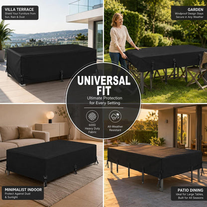 Gartentisch Abdeckung 160x90cm | Wetterfest & Winddicht