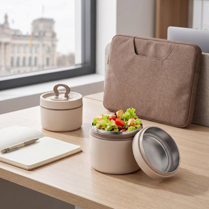 Edelstahl Lunchbox 650ml - Thermobecher für Essen & Trinken