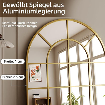 Goldener Wandspiegel mit Gitter 76 x 122 cm