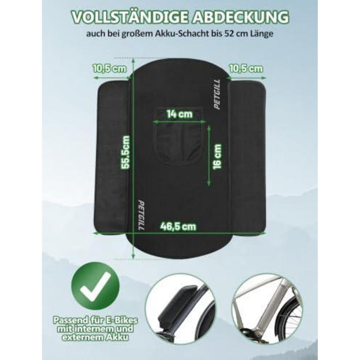 E-Bike Akku Schutzhülle 2er Pack – Wasserdicht & Kälteschutz