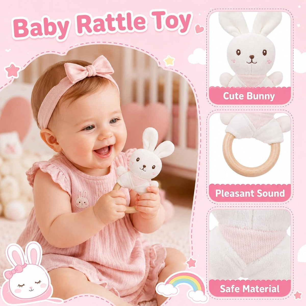 9-teiliges Baby Geschenkset mit Korb – Perfekte Erstausstattung