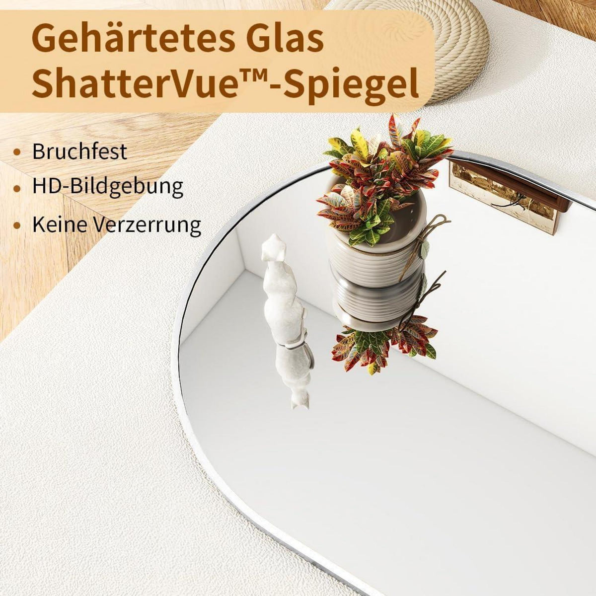 Ganzkörperspiegel Bogenförmig 171x76 cm – Silber & Aluminium