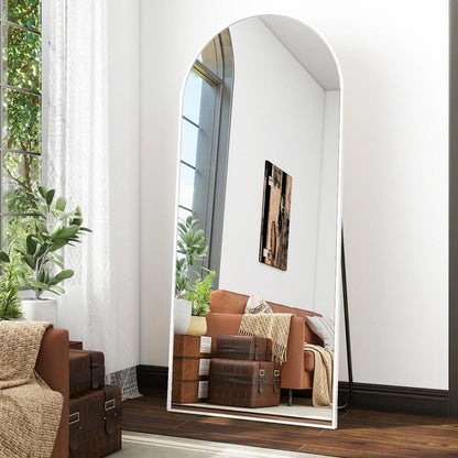 Ganzkörperspiegel Bogenförmig 171x76cm – Stand- & Wandspiegel Weiß