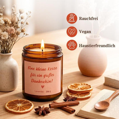 8er Duftkerzen-Set Lavendel - Danke Geschenk für Frauen