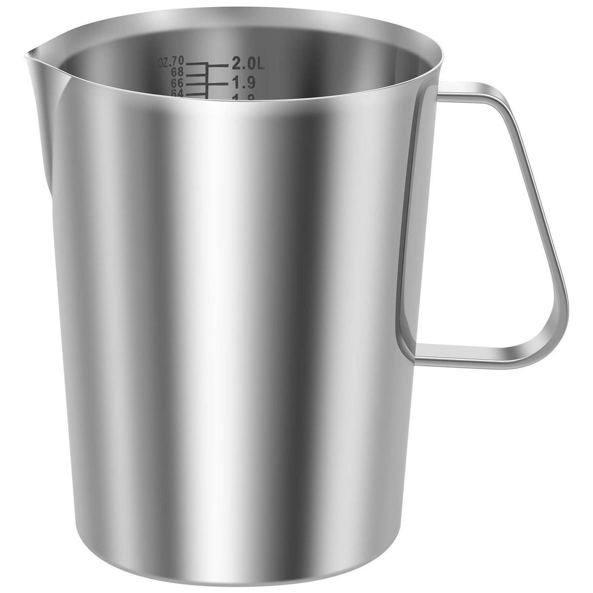 Edelstahl Messbecher mit Feinskala & Tropfschutz (2000ml)