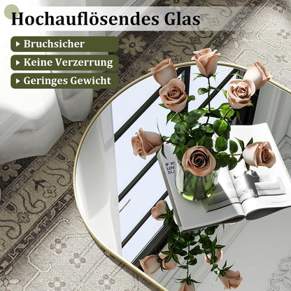 Großer Ganzkörperspiegel 192x85 cm mit Ständer – HD Spiegel Gold