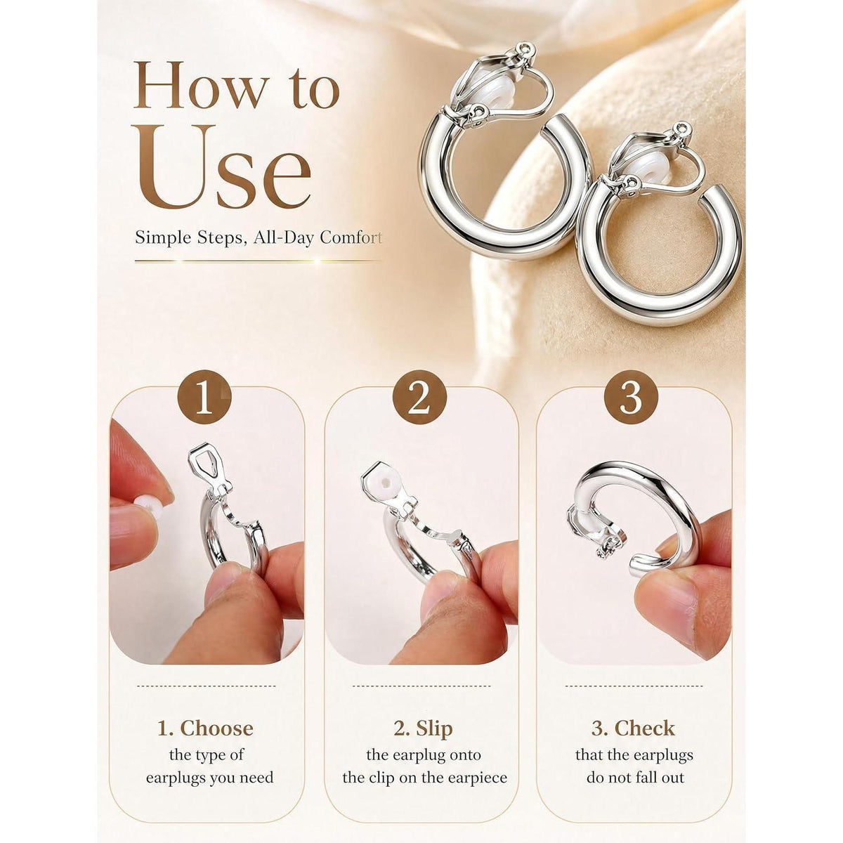 11 Paar Ohrclips Damen Ohne Ohrlöcher – Zirkonia & 14K Gold Optik