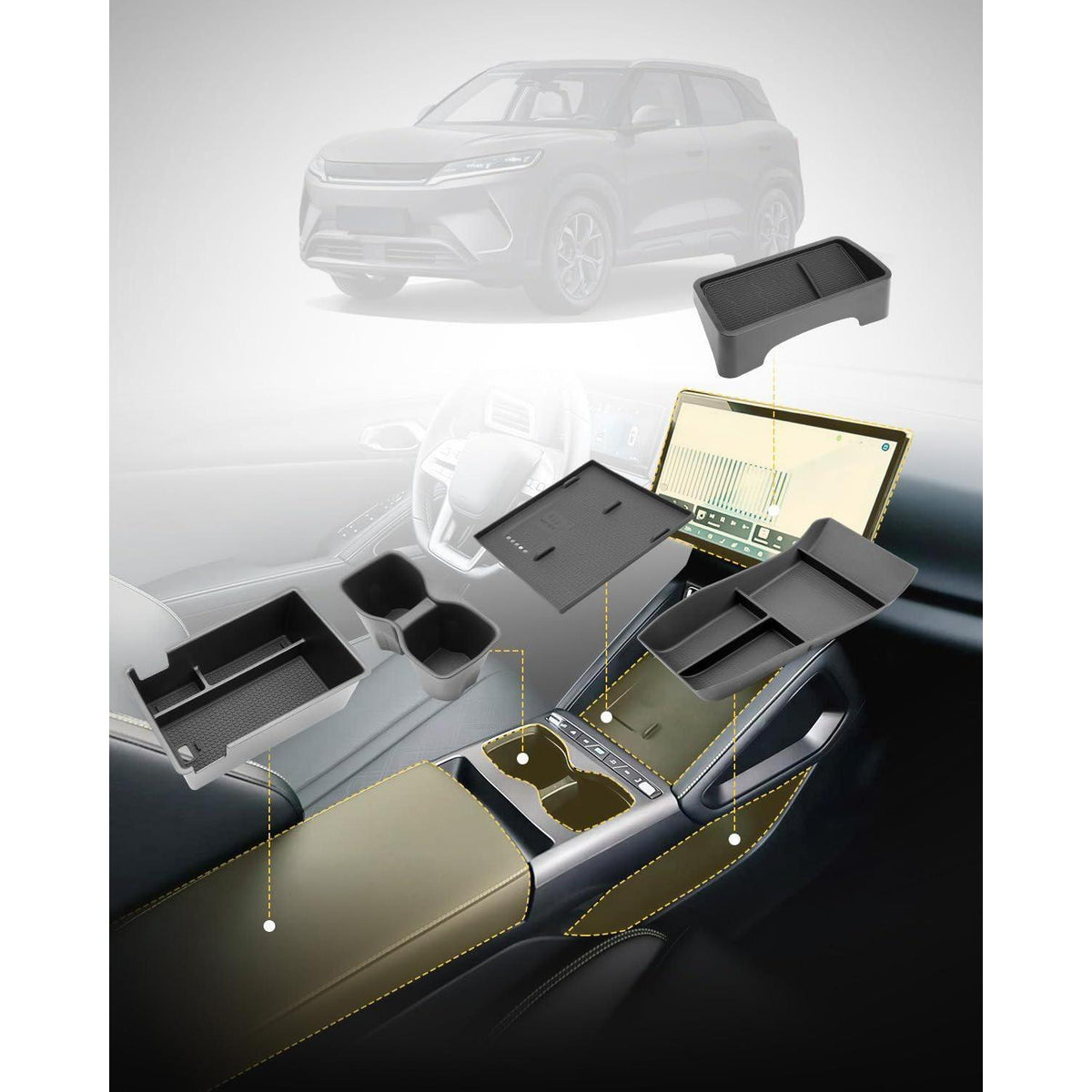 Mittelkonsolen Organizer Set für BYD Atto 2 EV DM-i 2026