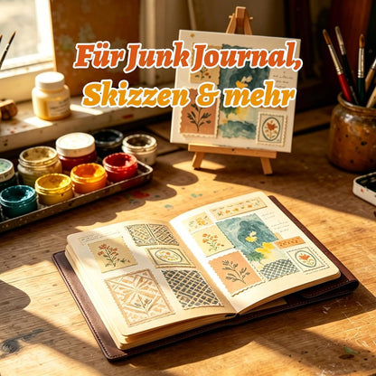 Notizbuch A5 Blanko – Vintage Tagebuch zum Schreiben & Journaling in Lederoptik