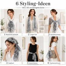 Chiffon Schal Damen mit Punkten, leicht und luftig