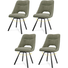 Drehbare Esszimmerstühle Set 4 –, Braun-Grau