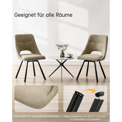 Drehbarer Esszimmerstuhl Set 4er –, Ergonomisch