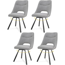 Drehbarer Esszimmerstuhl Set Grau | Ergonomisch & Bequem