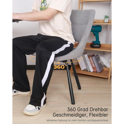 Drehbarer Esszimmerstuhl Set Grau | Ergonomisch & Bequem