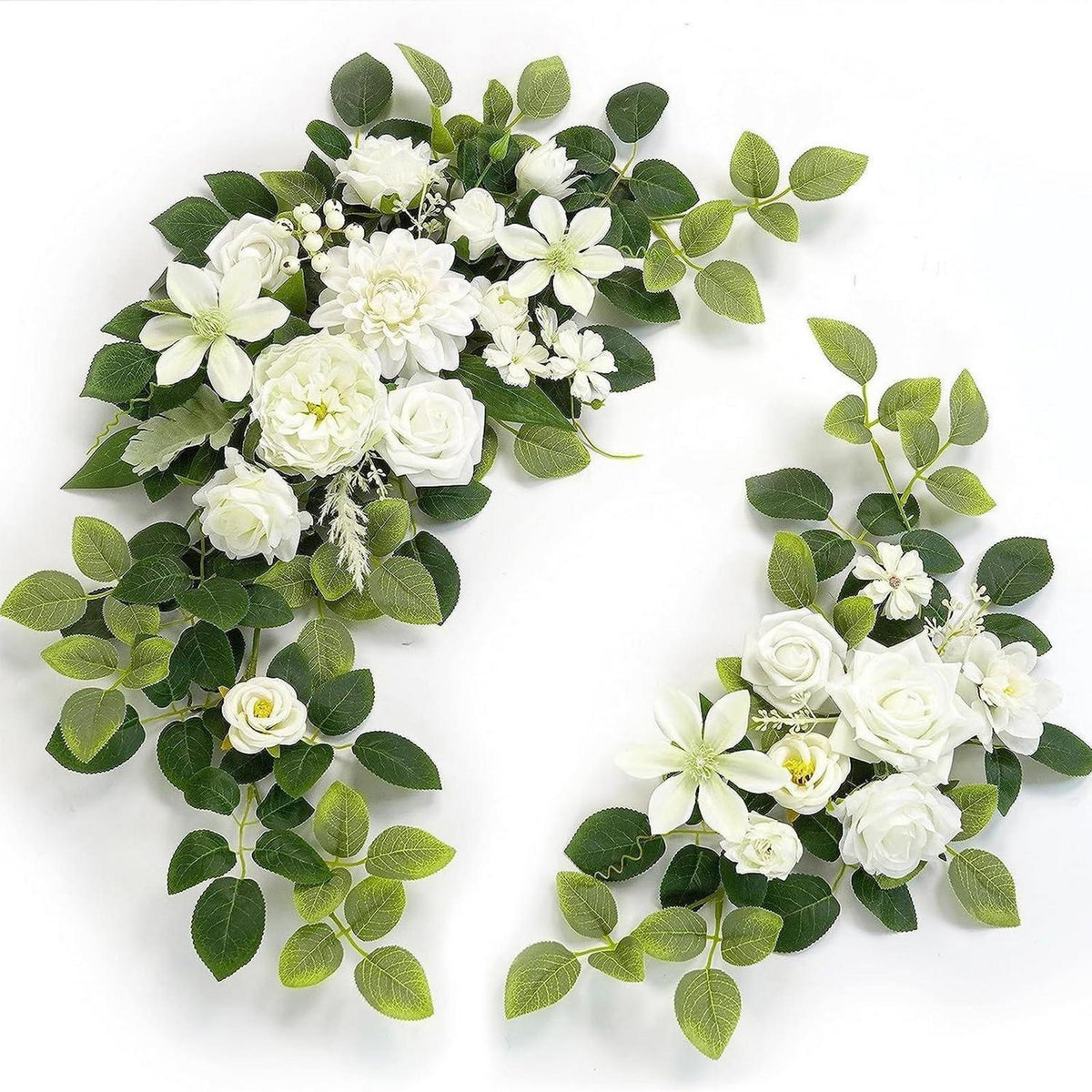Künstliche Rosen Blumenbogen Deko – Hochzeit, Zeremonie, Weiß