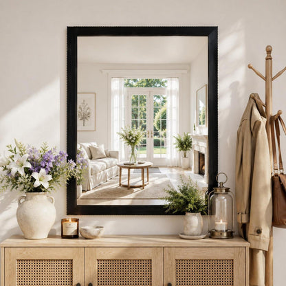 Rustikaler Wandspiegel Holzrahmen 61x81cm – Schlafzimmer Deko