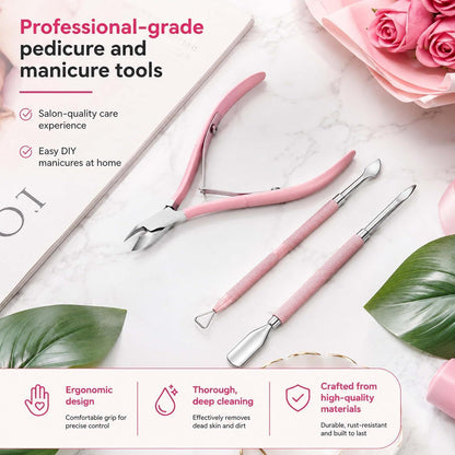 Nagelhautzange Set – Professioneller Nagelhautentferner & Schieber