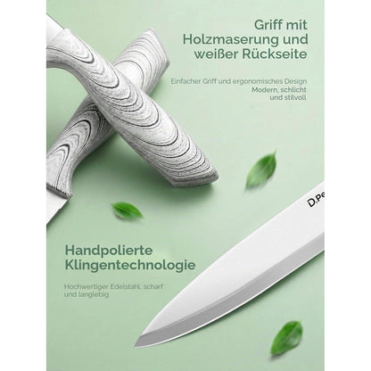 6-tlg. Messerblock Set Edelstahl – Scharf & Modern