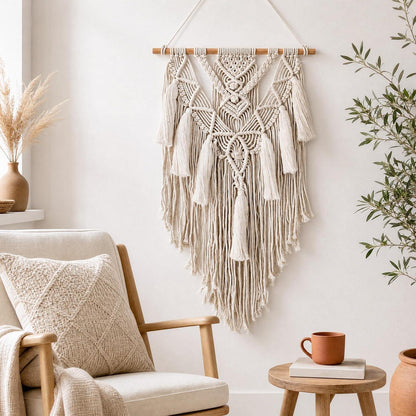 Handgeknüpfter Makramee Wandbehang Boho Deko