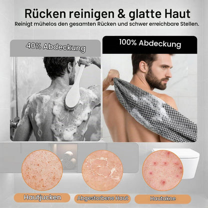 Japanisches Peeling-Handtuch 2 Stück Schwarz