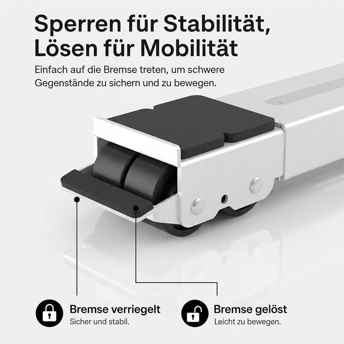 Waschmaschinen Untergestell mit Bremsen – Universal & Verstellbar