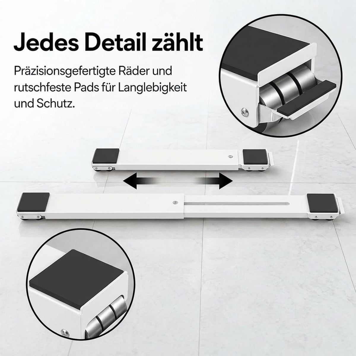 Waschmaschinen Untergestell mit Bremsen – Universal & Verstellbar