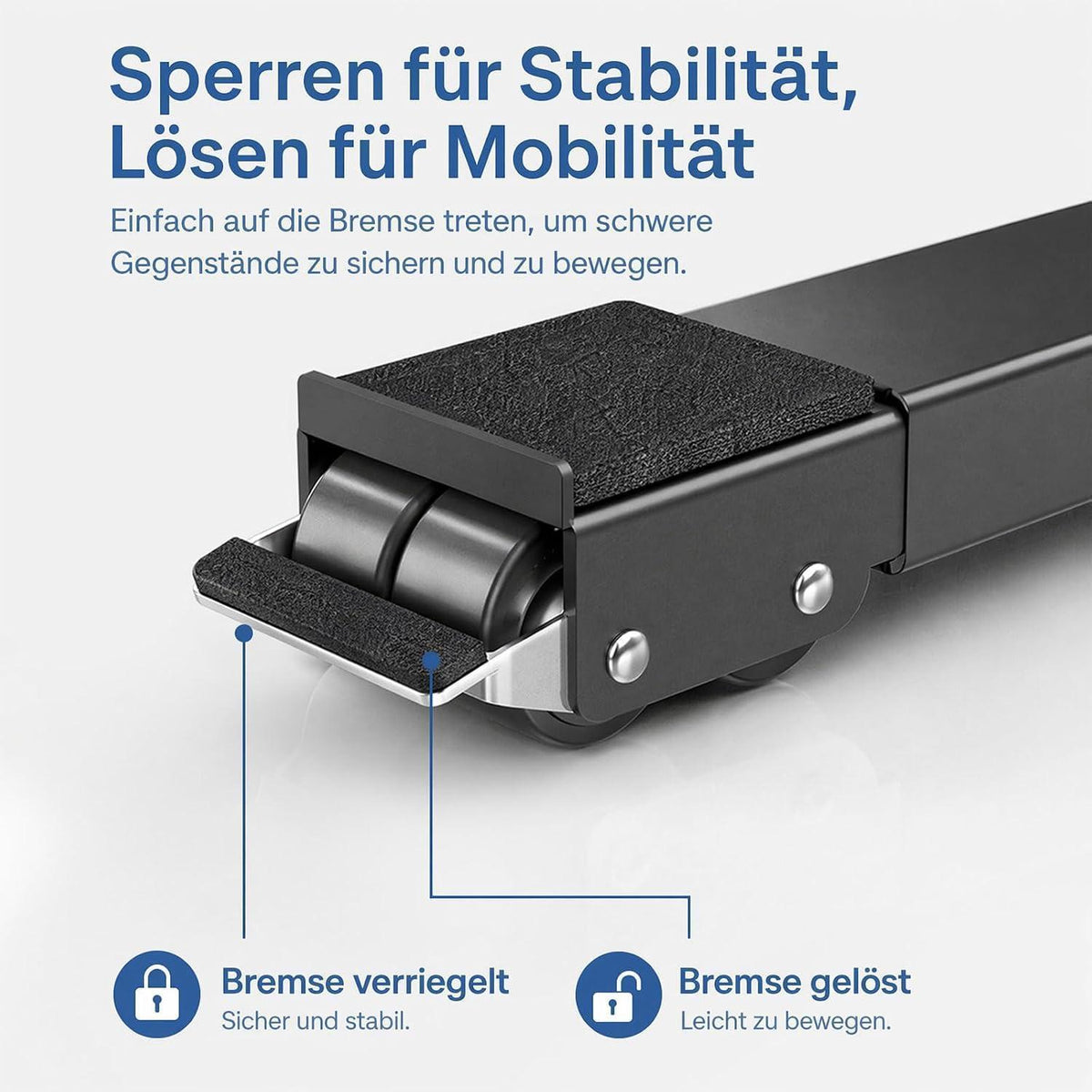 Waschmaschinen Untergestell mit Bremsen – Universal & Verstellbar