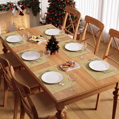 Platzsets Weihnachten Gold 6er Set abwaschbar hitzebeständig