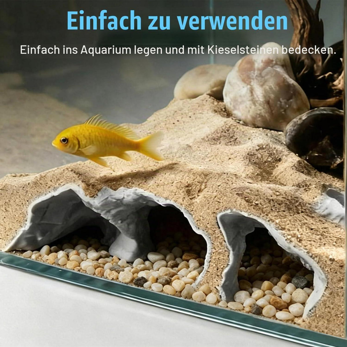 Aquarium Tunnel Versteck für Fische & Garnelen (M)
