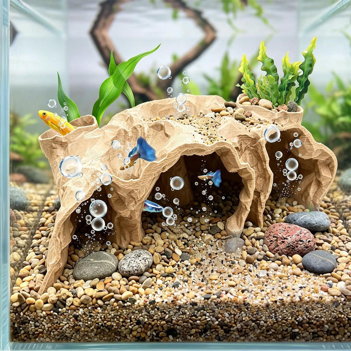 Aquarium Tunnel Versteck für Fische & Garnelen (M)