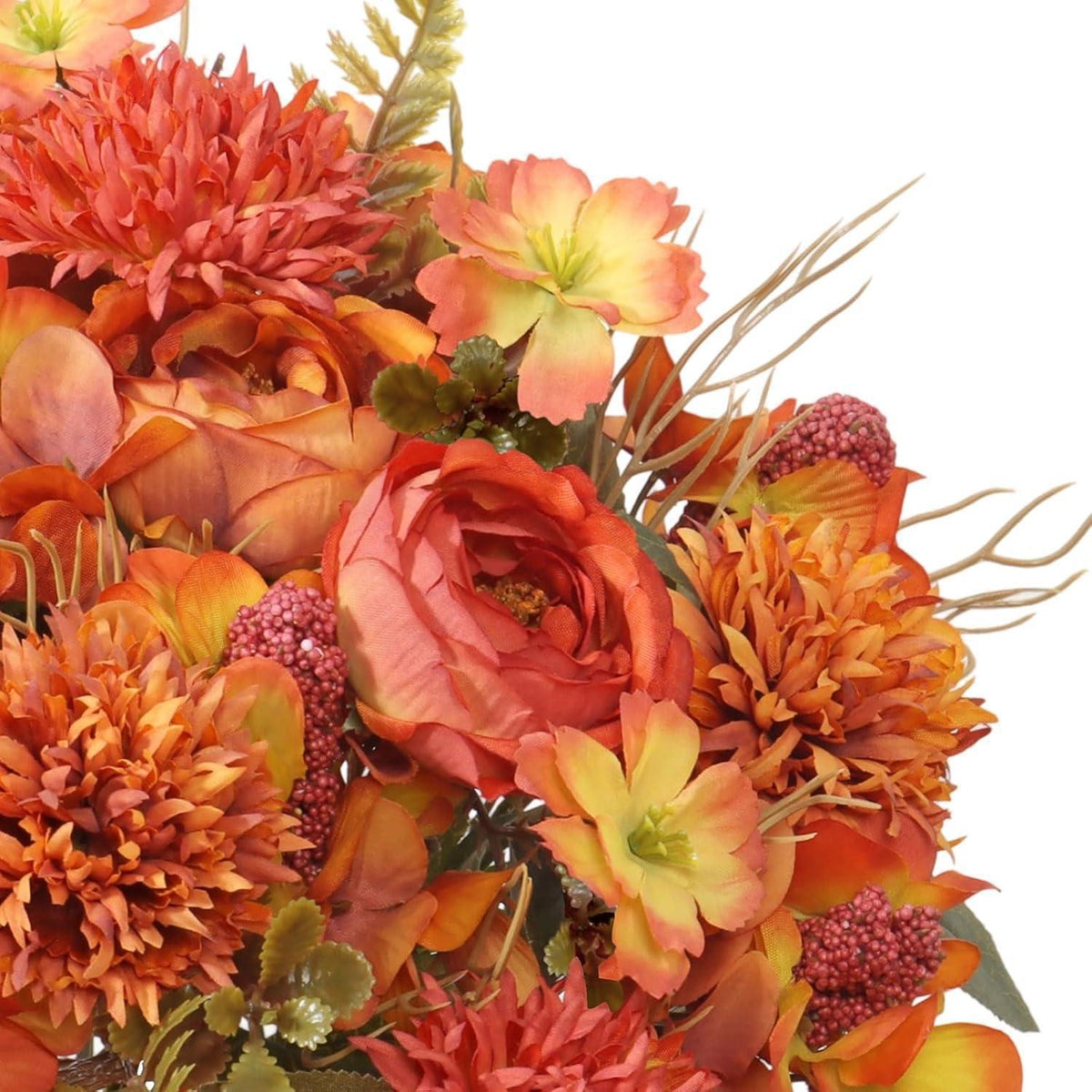 Herbststrauß Kunstblumen Orange | Deko Blumen für Tisch & Heim