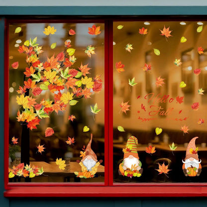73x Fensterbilder Herbst – Ahornblätter Deko für Zuhause