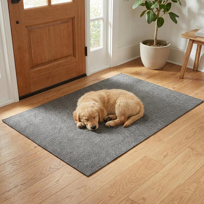Rutschfeste Fußmatte Grau 90x150 cm – Saugfähig & Waschbar