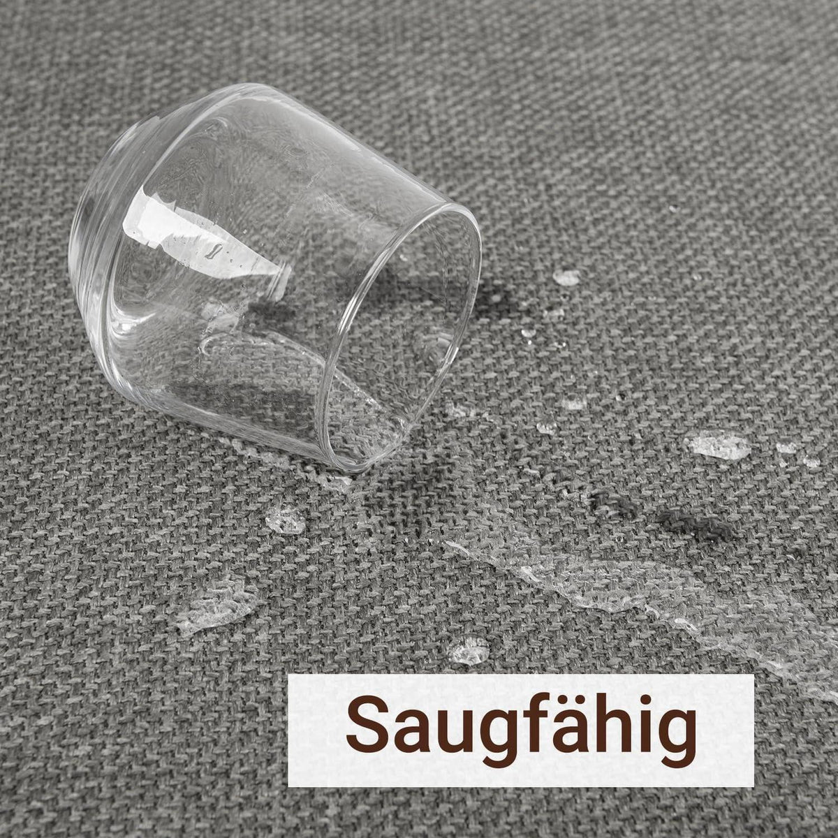 Rutschfeste Fußmatte Grau 90x150 cm – Saugfähig & Waschbar