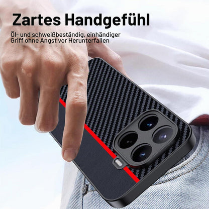 Xiaomi 17T Pro Hülle: Wasserdicht, Stoßfest & Kohlefaser Rot/Schwarz