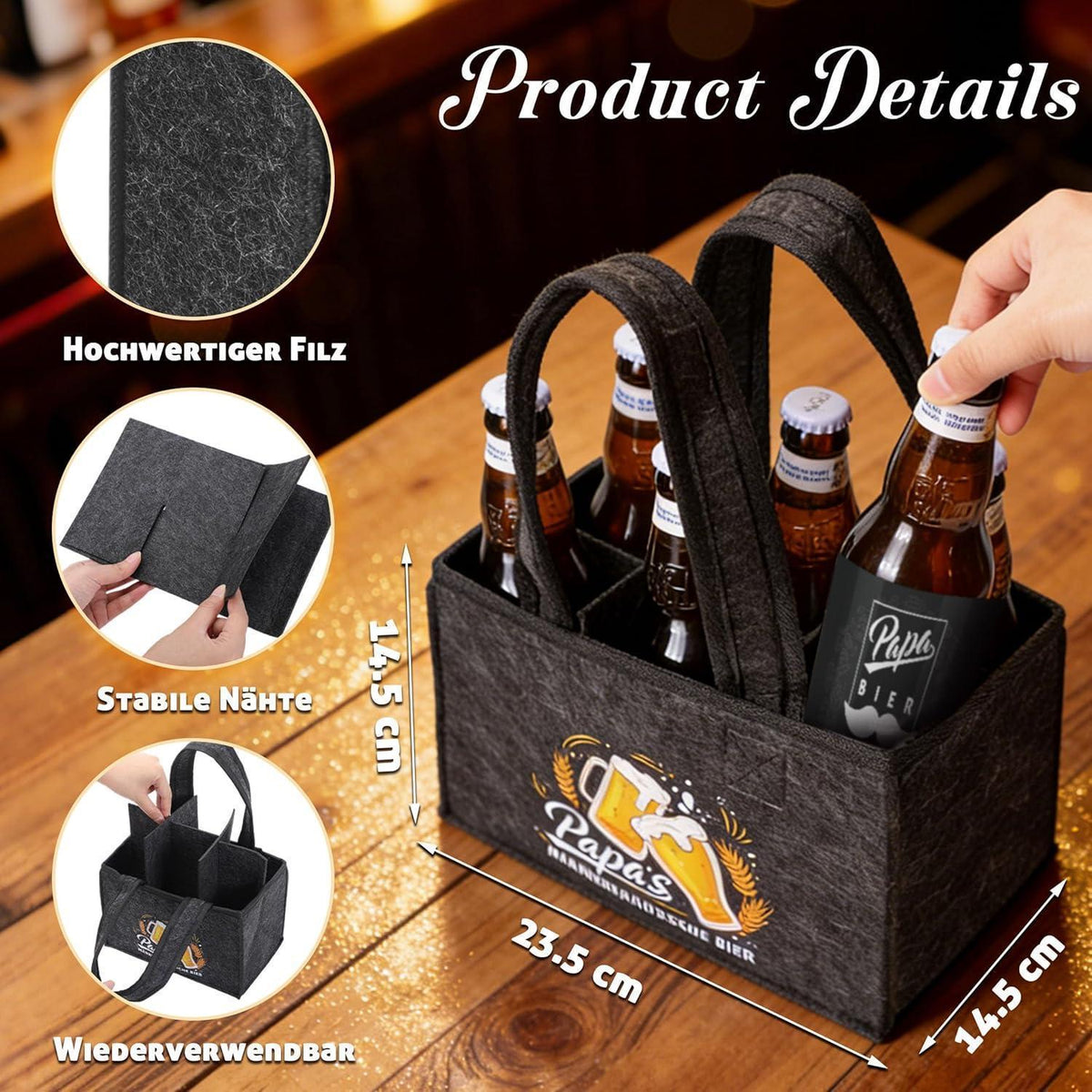 50. Geburtstag Geschenk für Männer – Bier Geschenkset mit Tasche
