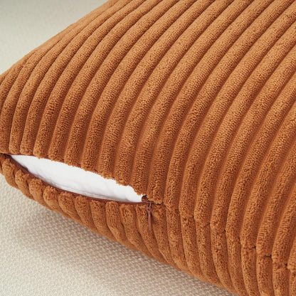 Herbst Kissenbezüge 80x80 Karamell Orange 2er-Set Cord