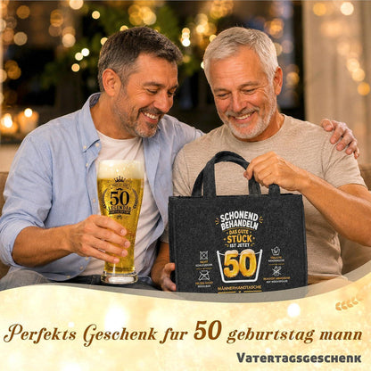 50. Geburtstag Geschenkset für Männer mit Bier & Zubehör