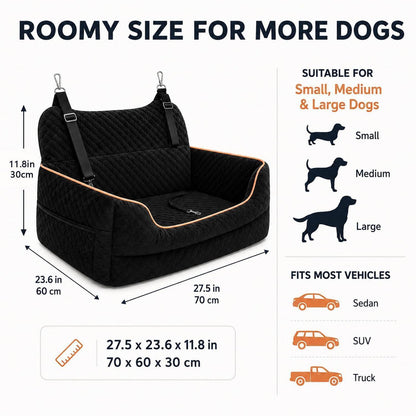 Hunde Autositz – Komfortabel & Vielseitig für Große & Kleine Hunde