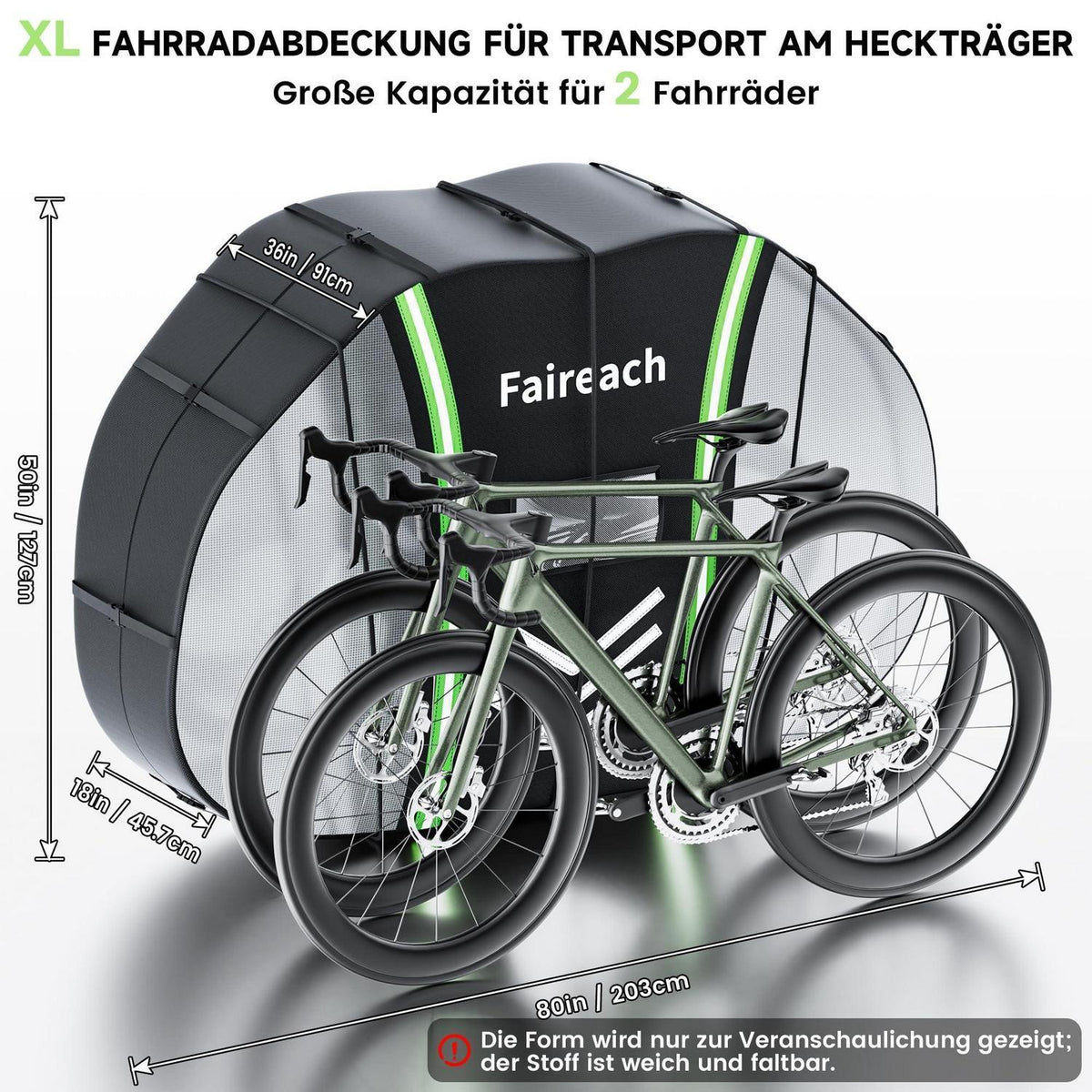 Fahrradabdeckung für 2 Räder – Wasserdicht & Winddicht