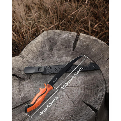 Filetiermesser Set 20.5cm | Fischmesser & Ausbeinmesser | Mit Messerschärfer