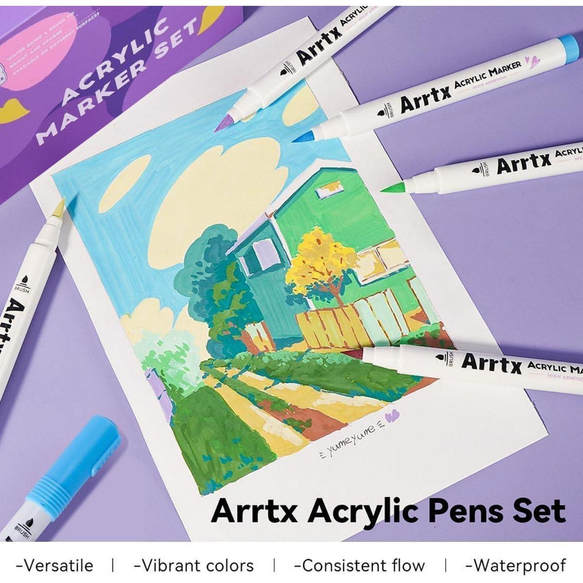 Acrylstifte Set 30 Farben – Pinselspitzen für Steine, Keramik & mehr
